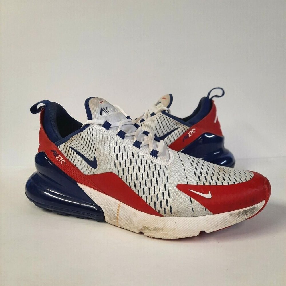 Nike Air Max 270 USA Mens Size 13 Running Shoes Sneakers Red White Blue Olympic